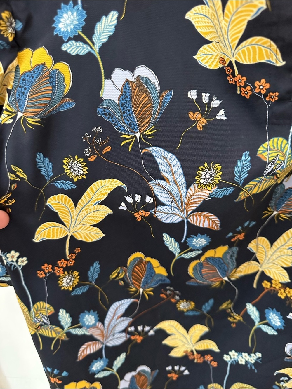 Loft M floral 1/2 sleeve large floral classic workwear polyester blouse - Picture 10 of 12